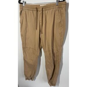Sun & Stone Joggers Large Tan Elastic Waist Drawstring Gorpcore Streetwear